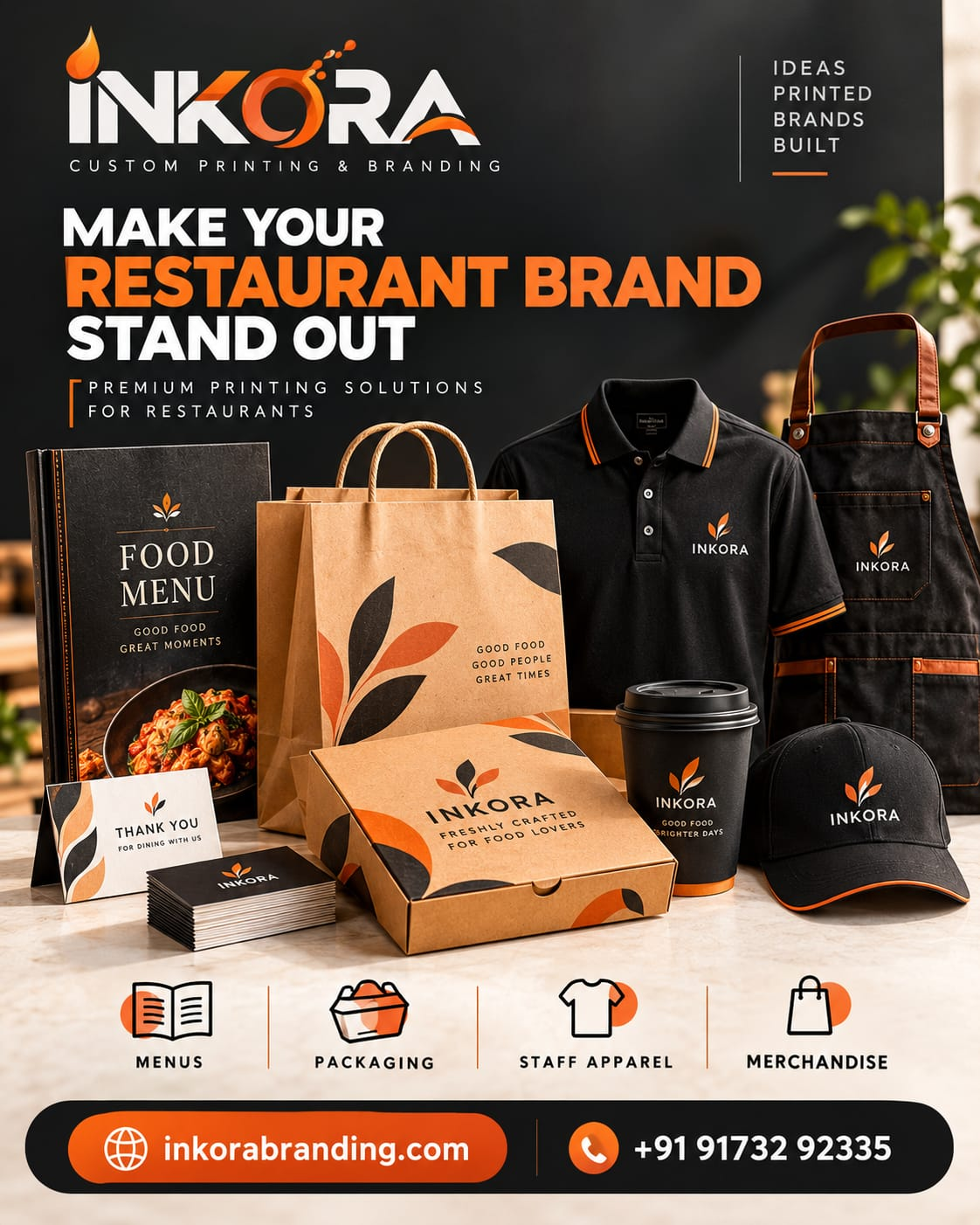 INKORA branded packaging and business products